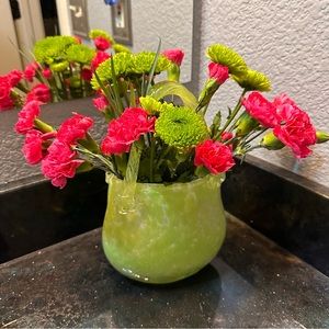 Murano Art Glass Fifth Avenue Crystal Purse Vase